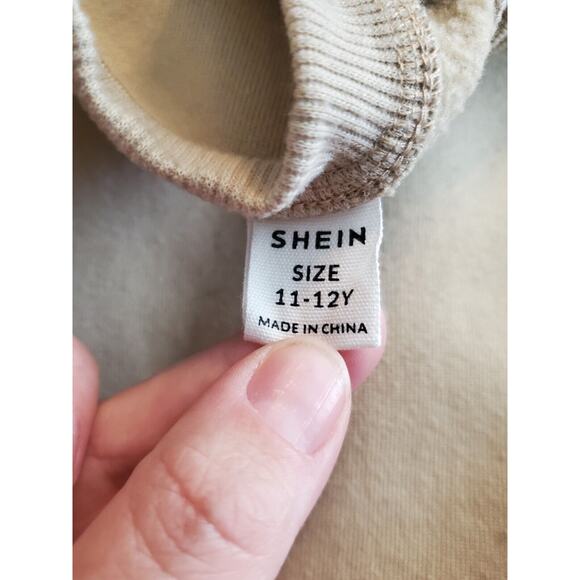 Shein girls sweatshirt size 11-12Y Beige Explorer - Picture 4 of 6